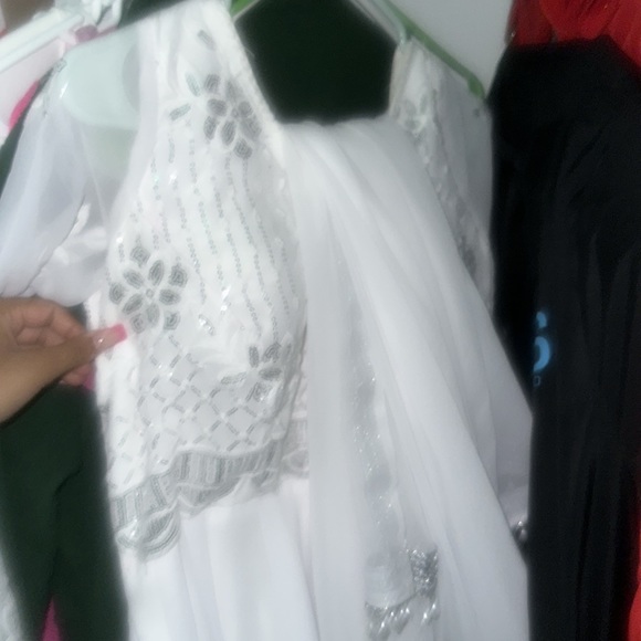 this beautfiul white anarkali - Picture 3 of 3
